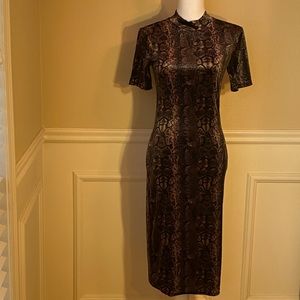 Zara reptile pattern dress